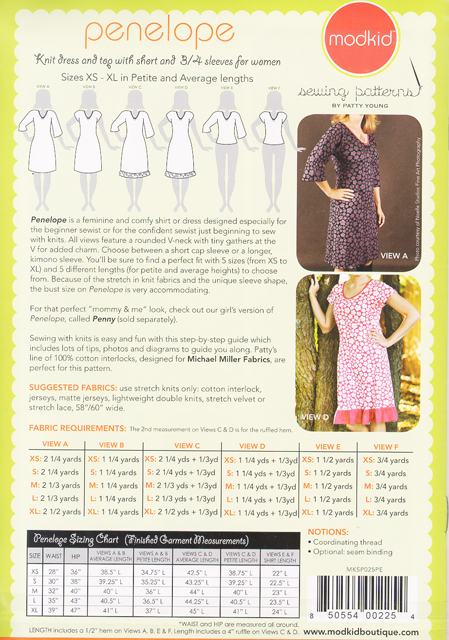 Penelope Dress printed pattern (XS-XL)